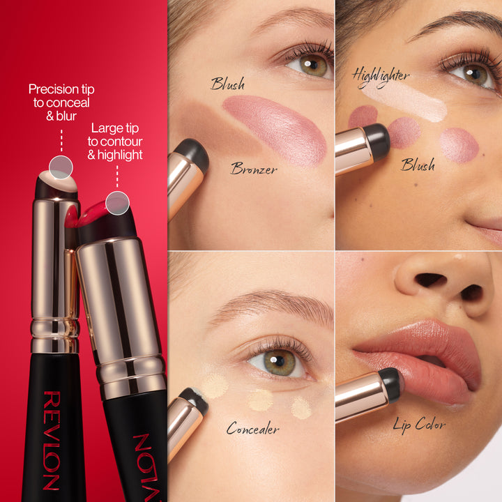 Outil estompeur de maquillage en gelée à double extrémité