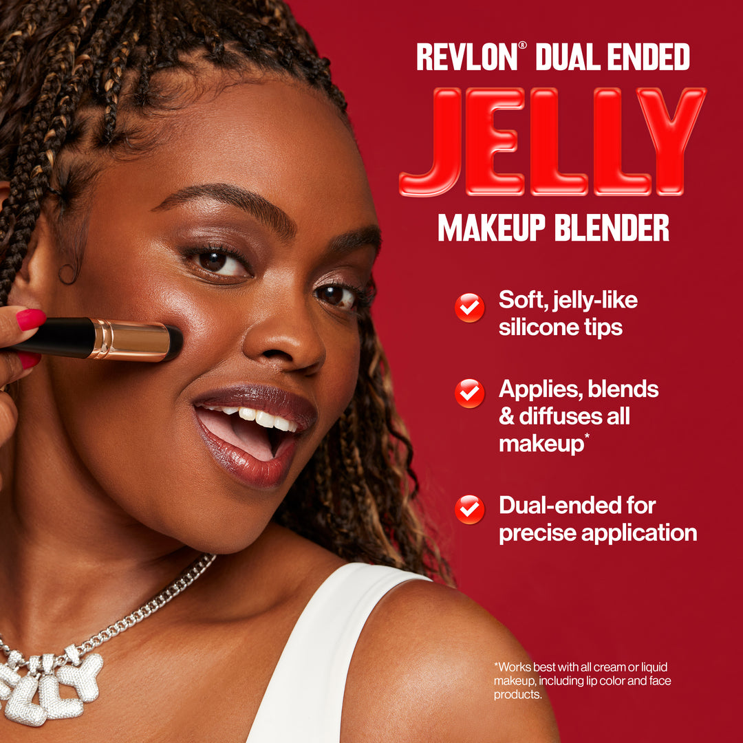 Outil estompeur de maquillage en gelée à double extrémité