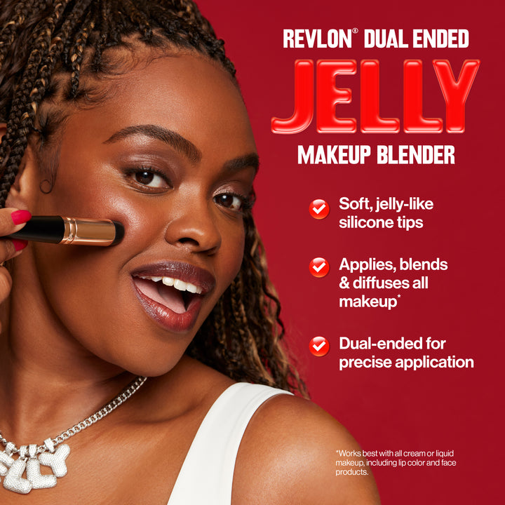 Outil estompeur de maquillage en gelée à double extrémité